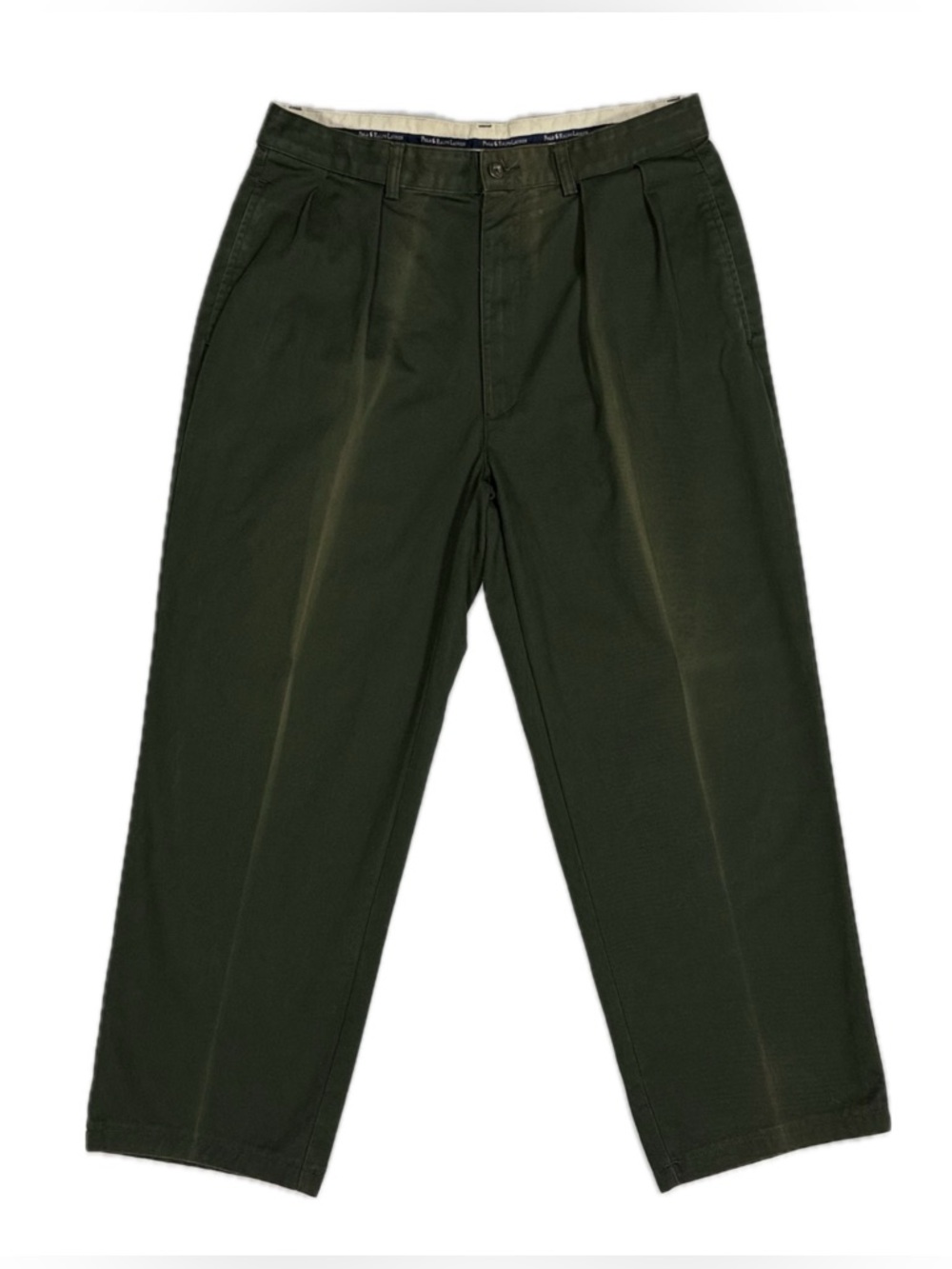 Polo Ralph Lauren Andrew 100% cotton olive green canvas chino pants mens W34 I32